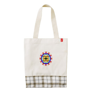 Trendy kaleidoscope pattern zazzle HEART tote bag