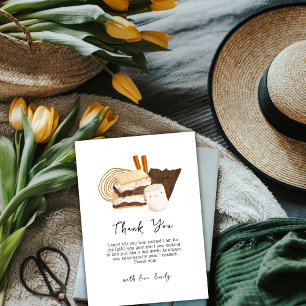 Trendy Kawaii S'more Love & Fun Baby Shower Thank You Card