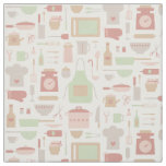 Trendy Kitchen Cooking Utensils Pattern Fabric