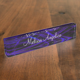 Trendy Ladies Monogram Space Desk Name Plate