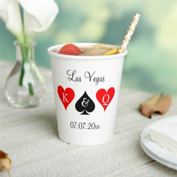 Trendy Las Vegas Wedding Party Supplies Custom Paper Cups by iprint at Zazzle