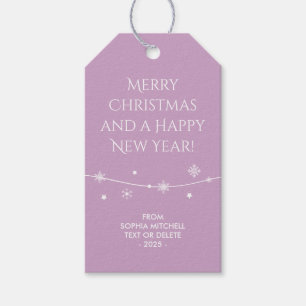 Trendy - Lavender Pink - Snowflake Gift Tags