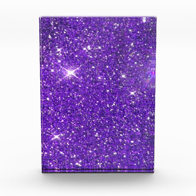 Trendy Lavender Purple Sparkling Glitter Glitz Award (Front)