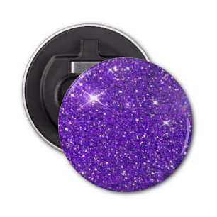 Trendy Lavender Purple Sparkling Glitter Glitz Bottle Opener