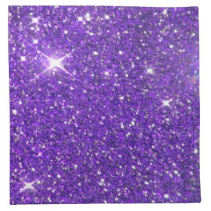 Trendy Lavender Purple Sparkling Glitter Glitz Cloth Napkin