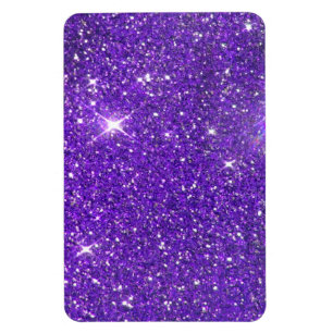 Trendy Lavender Purple Sparkling Glitter Glitz Magnet