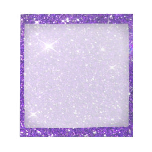 Trendy Lavender Purple Sparkling Glitter Glitz Notepad