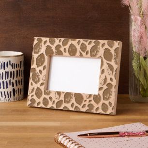Trendy Leaf Foliage Pattern Botanical Photo Engraved Frames