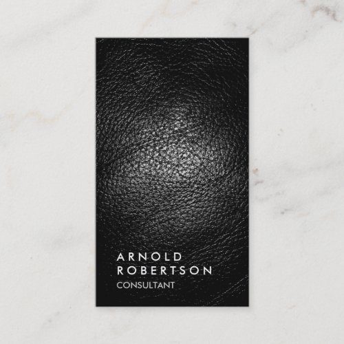 Trendy Leather Effect Consultant Business Card