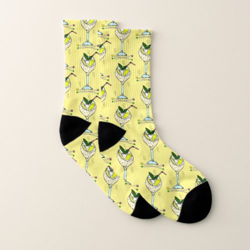 Trendy Lemon Gin Cocktail Glasses Gin Drinker Socks