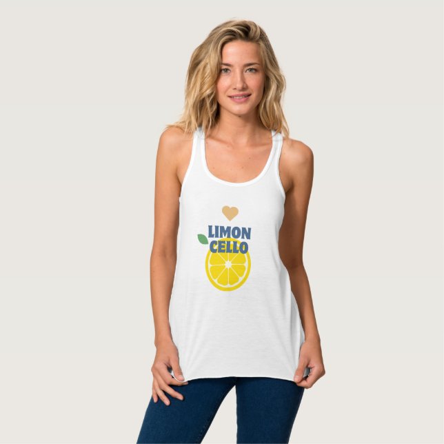 Trendy Lemon Heart Limoncello Favor Gift Merch Tank Top (Front Full)