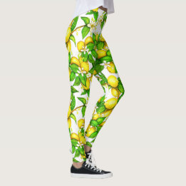 Trendy Lemon Print Leggings