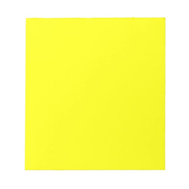 Trendy Lemon Yellow Solid Color | Classic Notepad (Front)