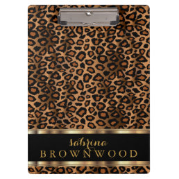Trendy Leopard Animal Design Clipboard