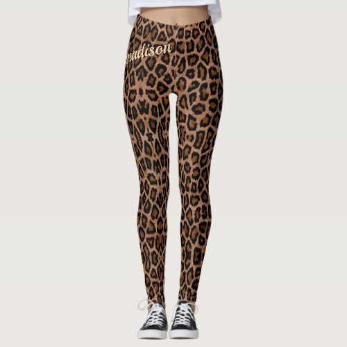 Trendy Leopard Big Cat Gorgeous Animal Pattern Leggings