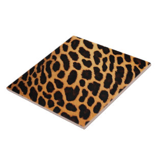 Trendy Leopard Cat Animal Print Collection Ceramic Tile
