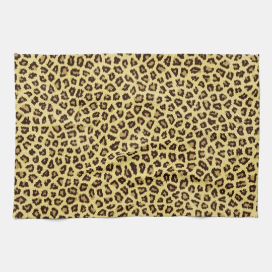 Trendy Leopard Cheetah Print Kitchen Towel | Zazzle.com