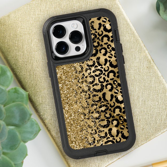 Trendy Leopard Gold Foil Glitter Otterbox iPhone Case (Creator Uploaded)