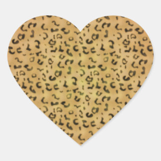 Trendy Leopard Pattern Heart Sticker