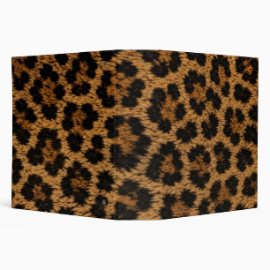 Trendy Leopard Pattern Unique Stylish 3 Ring Binder