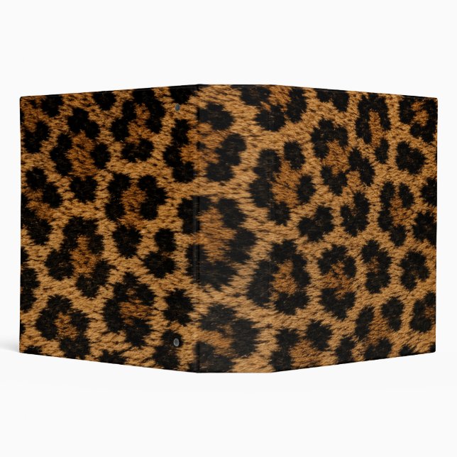 Trendy Leopard Pattern Unique Stylish 3 Ring Binder (Background)