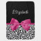 Trendy Leopard Print and Pink Bow Glam Design