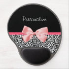 Trendy Leopard Print and Pink Ribbon With Name