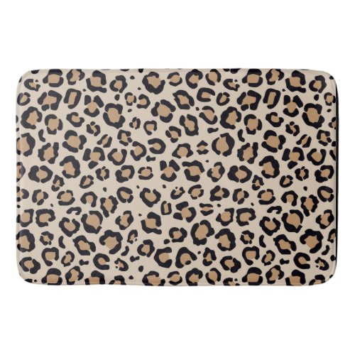 Trendy Leopard Print  Bath Mat
