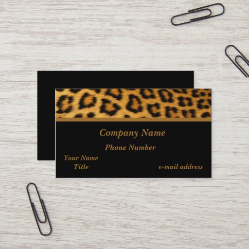 Customizable Leopard Business Cards