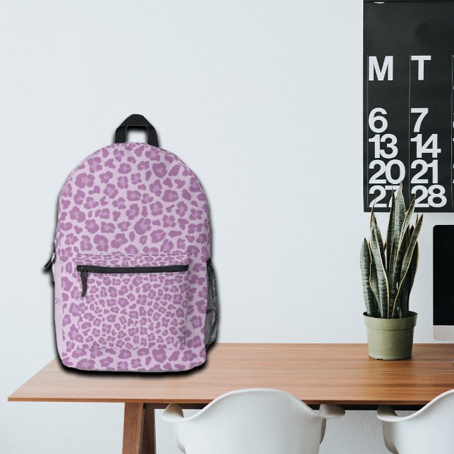 Trendy Leopard Print Custom Name Printed Backpack (Creator Uploaded)
