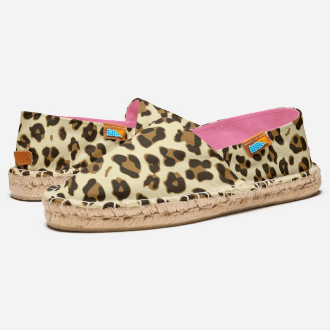 Trendy Leopard Print Espadrilles (Angled)