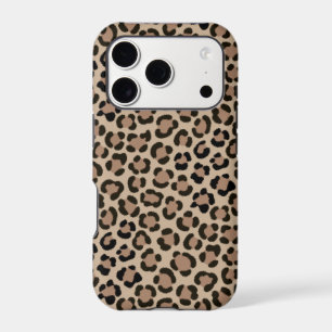 Trendy Leopard Print Fur Effect Repeat Pattern iPhone 17 Pro Case