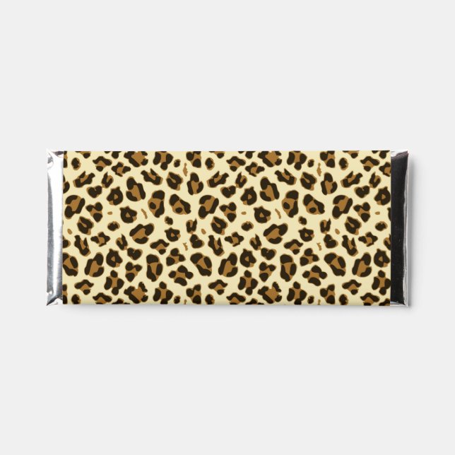 Trendy Leopard Print Hershey Bar Favors (Front)
