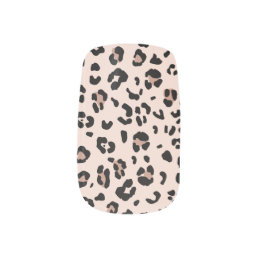 Trendy Leopard Print in Blush Pink Minx Nail Art