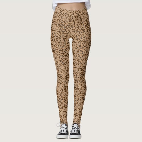 Trendy Leopard Print in Toffee Brown Leggings