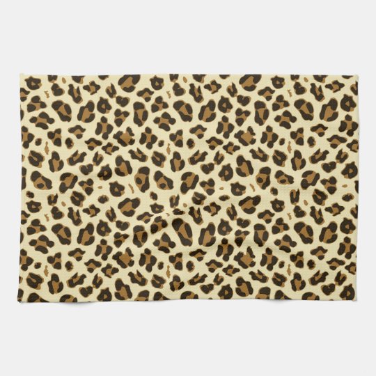 Trendy Leopard Print Kitchen Towel | Zazzle.com