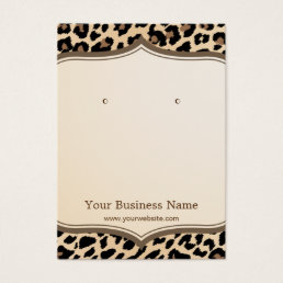 Trendy Leopard Print Pattern Earring Display Cards