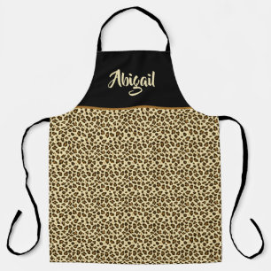 Trendy Leopard Print - Personalized Apron