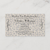 Trendy Leopard print Rhinestones Business Card (Back)