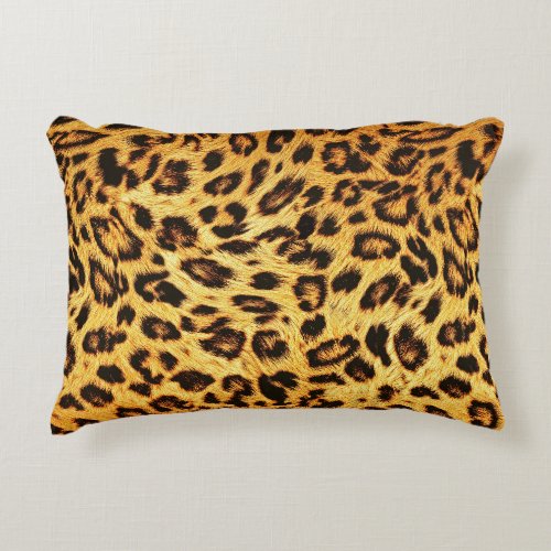 Trendy Leopard Skin Design Pattern Accent Pillow