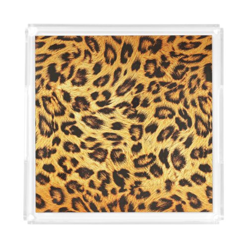 Trendy Leopard Skin Design Pattern Acrylic Tray