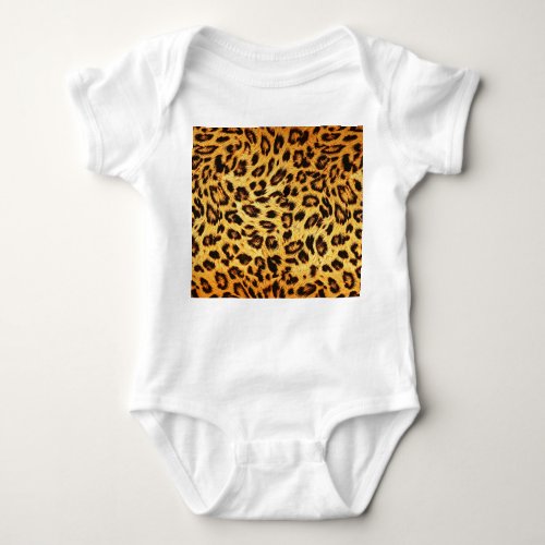Trendy Leopard Skin Design Pattern Baby Bodysuit