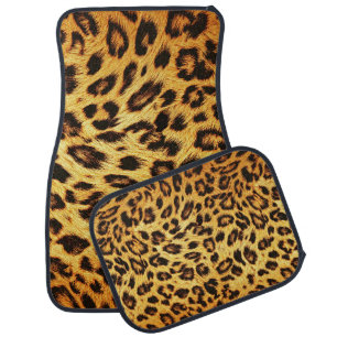 Trendy Leopard: Skin Design Pattern. Car Floor Mat