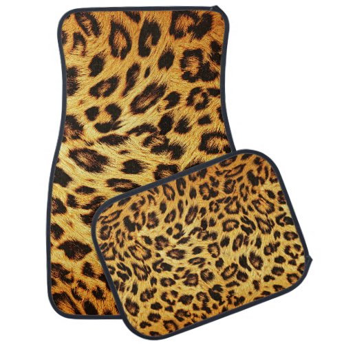 Trendy Leopard Skin Design Pattern Car Floor Mat