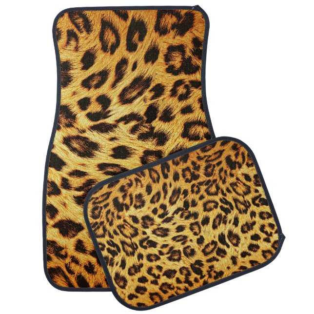 Trendy Leopard: Skin Design Pattern. Car Floor Mat (Set)