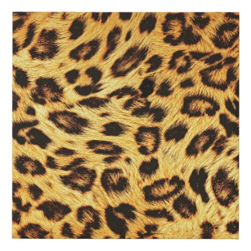 Trendy Leopard Skin Design Pattern Faux Canvas Print