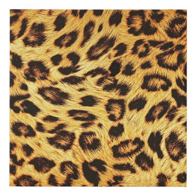 Trendy Leopard: Skin Design Pattern. Faux Canvas Print (Front)