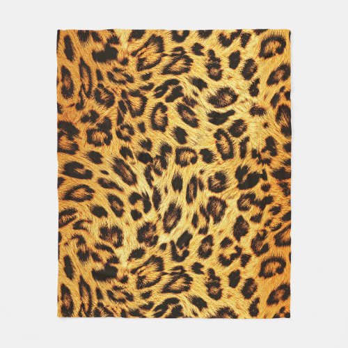 Trendy Leopard Skin Design Pattern Fleece Blanket