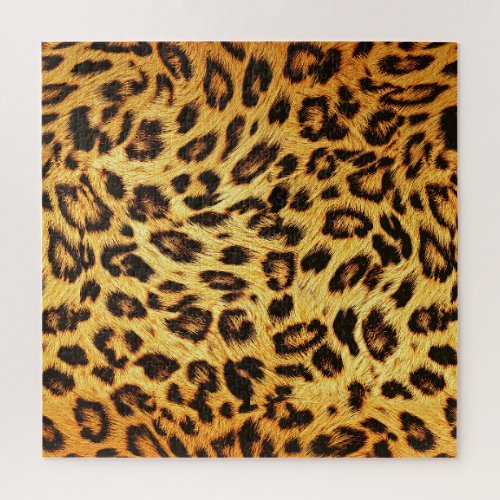Trendy Leopard Skin Design Pattern Jigsaw Puzzle