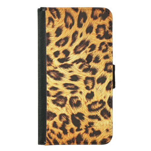 Trendy Leopard Skin Design Pattern Samsung Galaxy S5 Wallet Case